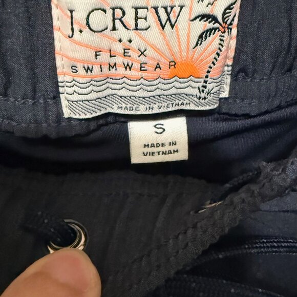 J. Crew Factory Blue Swim Trunks 2-in-1 - Picture 2 of 5